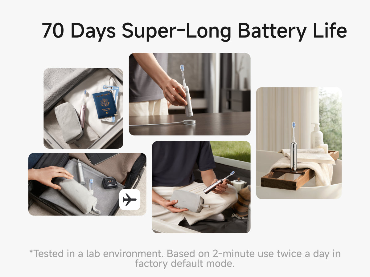 70 days super long battery life. Delivers up to 70 days of use on a single charge*, and its wireless charging keeps you powered without hassle.