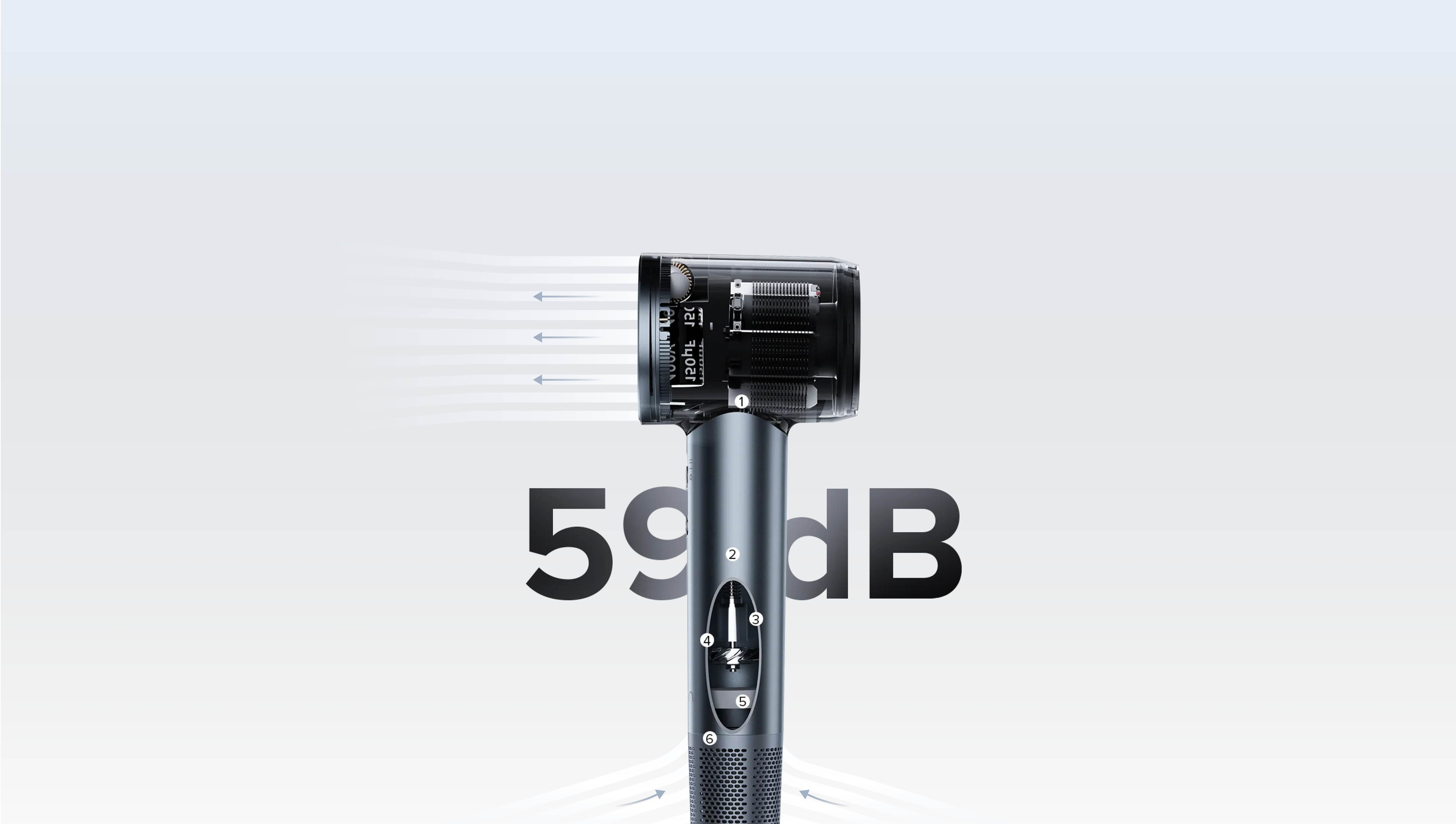 Laifen hair dryer generates wind from directions