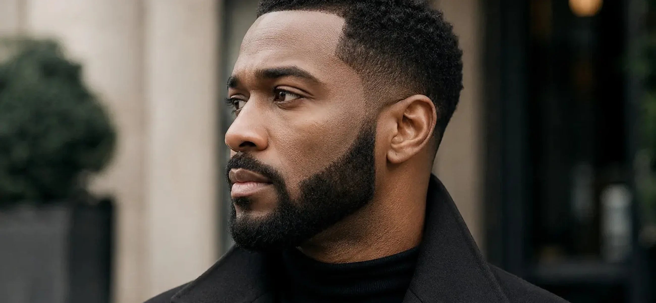 Beard grooming portrait for a Hollywoodian shaping guide