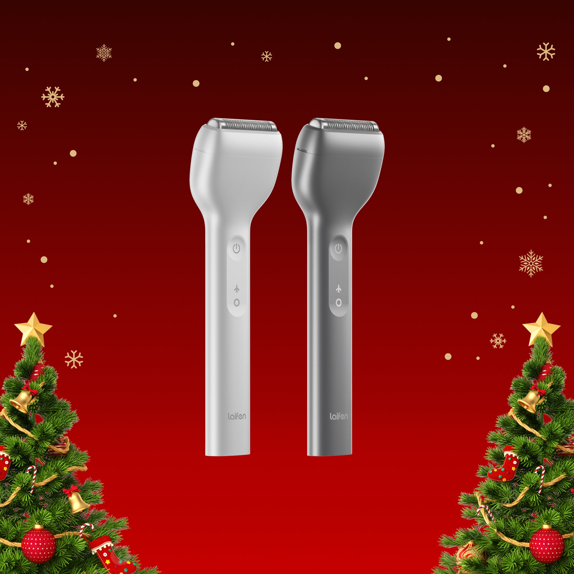 Laifen T1 Pro electric shavers (silver + grey) bundle sales | Laifen Christmas deal 2025