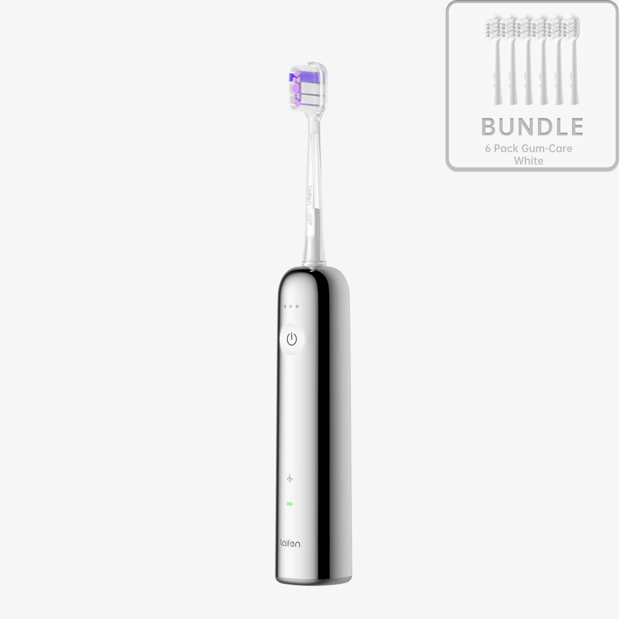Bundle - Wave (Stainless Steel) + Toothbrush Head (6-Pack)