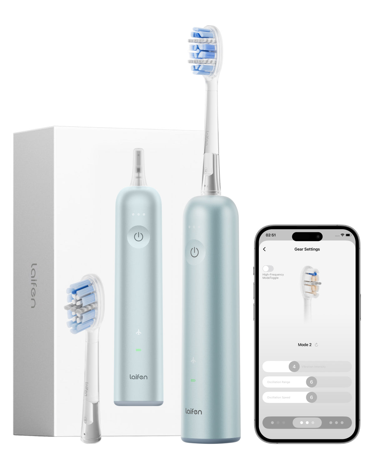Laifen Wave Pro Electric Toothbrush Aluminum Alloy Blue Main Image Overall Review