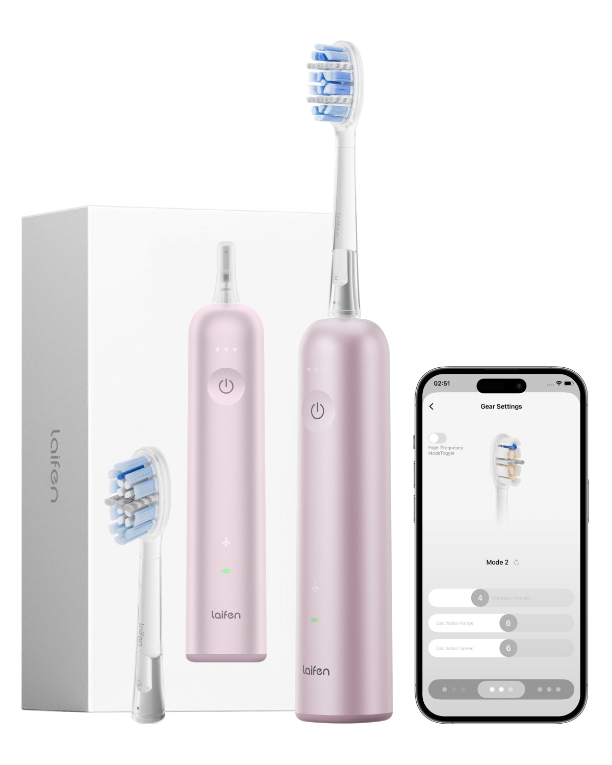 Laifen Wave Pro Electric Toothbrush Aluminum Alloy Pink Main Image Overall Review