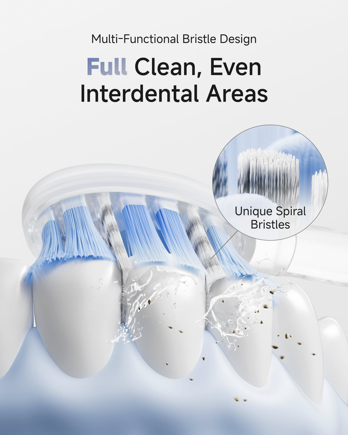 Laifen Wave Pro Electric Toothbrush ABS White Multi-Functional Bristle Design Full Clean, Even Interdental Areas