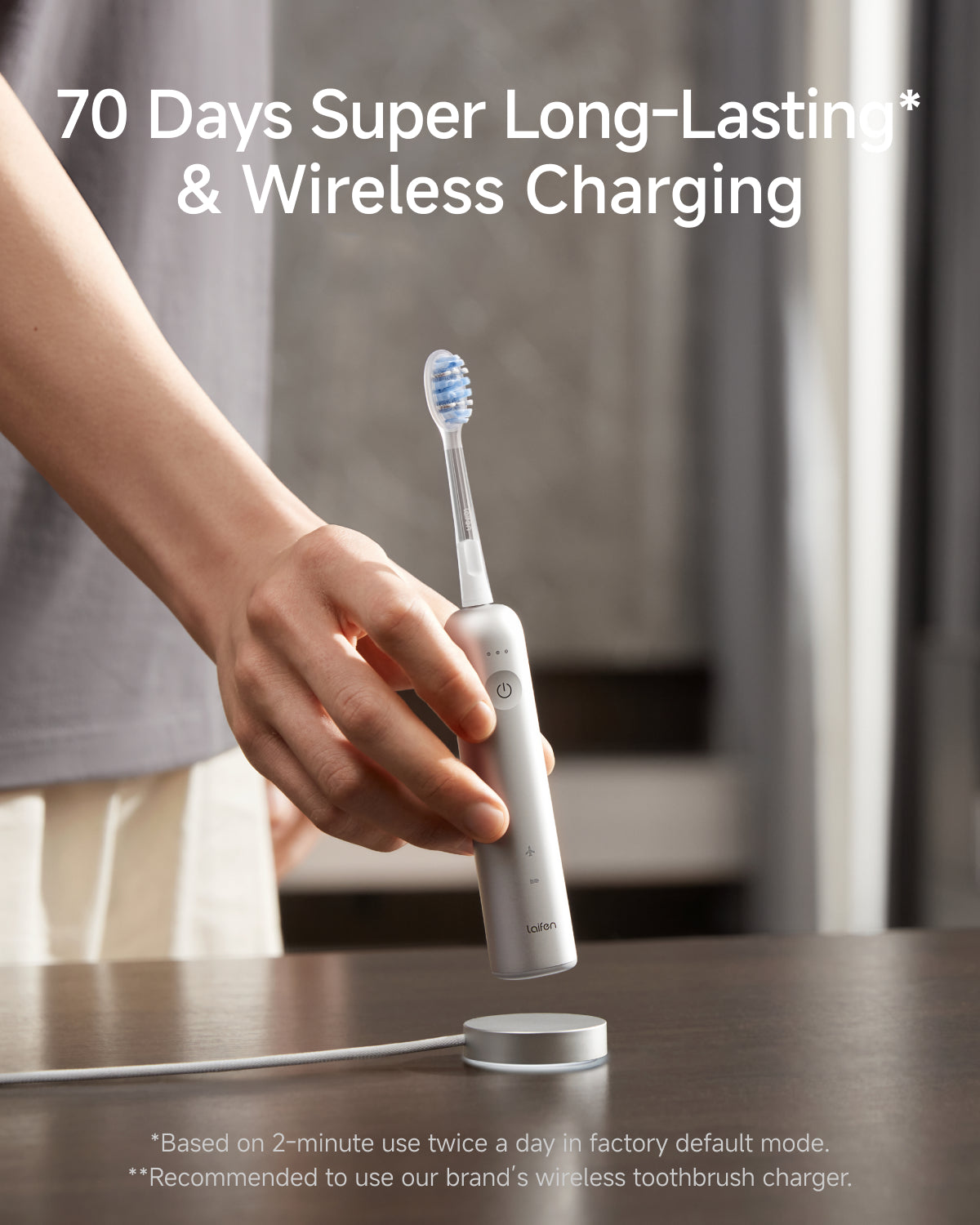 Laifen Wave Pro Electric Toothbrush Aluminum Alloy Original 70 Days Super Long-Lasting & Wireless Charging