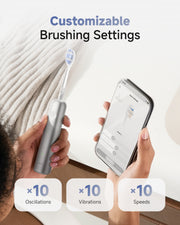 Laifen Wave Pro Electric Toothbrush Aluminum Alloy Original Customizable Brushing Settings ×10 Oscillations ×10 Vibrations ×10 Speeds