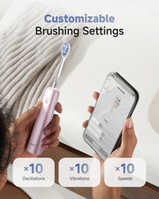 Laifen Wave Pro Electric Toothbrush Aluminum Alloy Pink Personalized Brushing Report