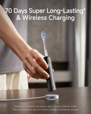 Laifen Wave Pro Electric Toothbrush Polished Stainless Steel 70 Days Super Long-Lasting & Wireless Charging