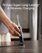 Laifen Wave Pro Electric Toothbrush Transparent Black 70 Days Super Long-Lasting & Wireless Charging