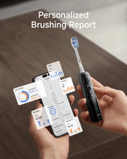 Laifen Wave Pro Electric Toothbrush Transparent Black Personalized Brushing Report