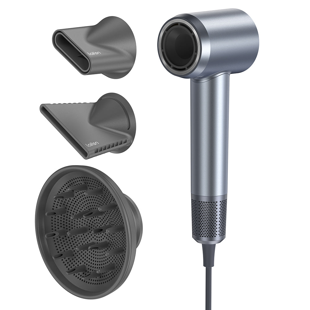 Laifen Swift Special High Speed Hair Dryer in Silver with 3 nozzles